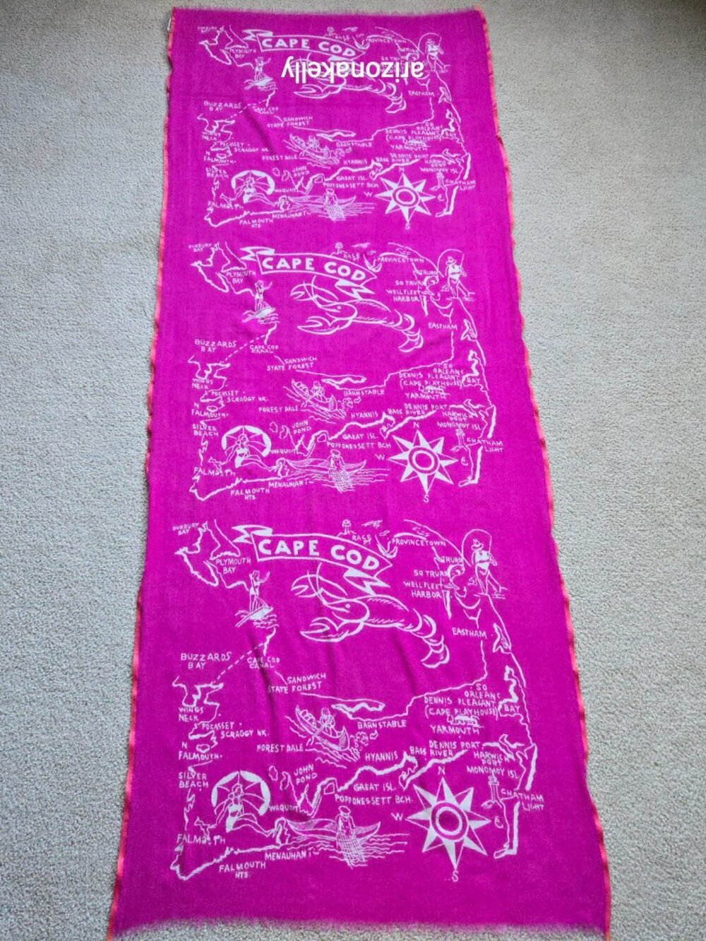 J. Crew Cape Cod Wool & Silk HOT PINK Scarf - Picture 2 of 12